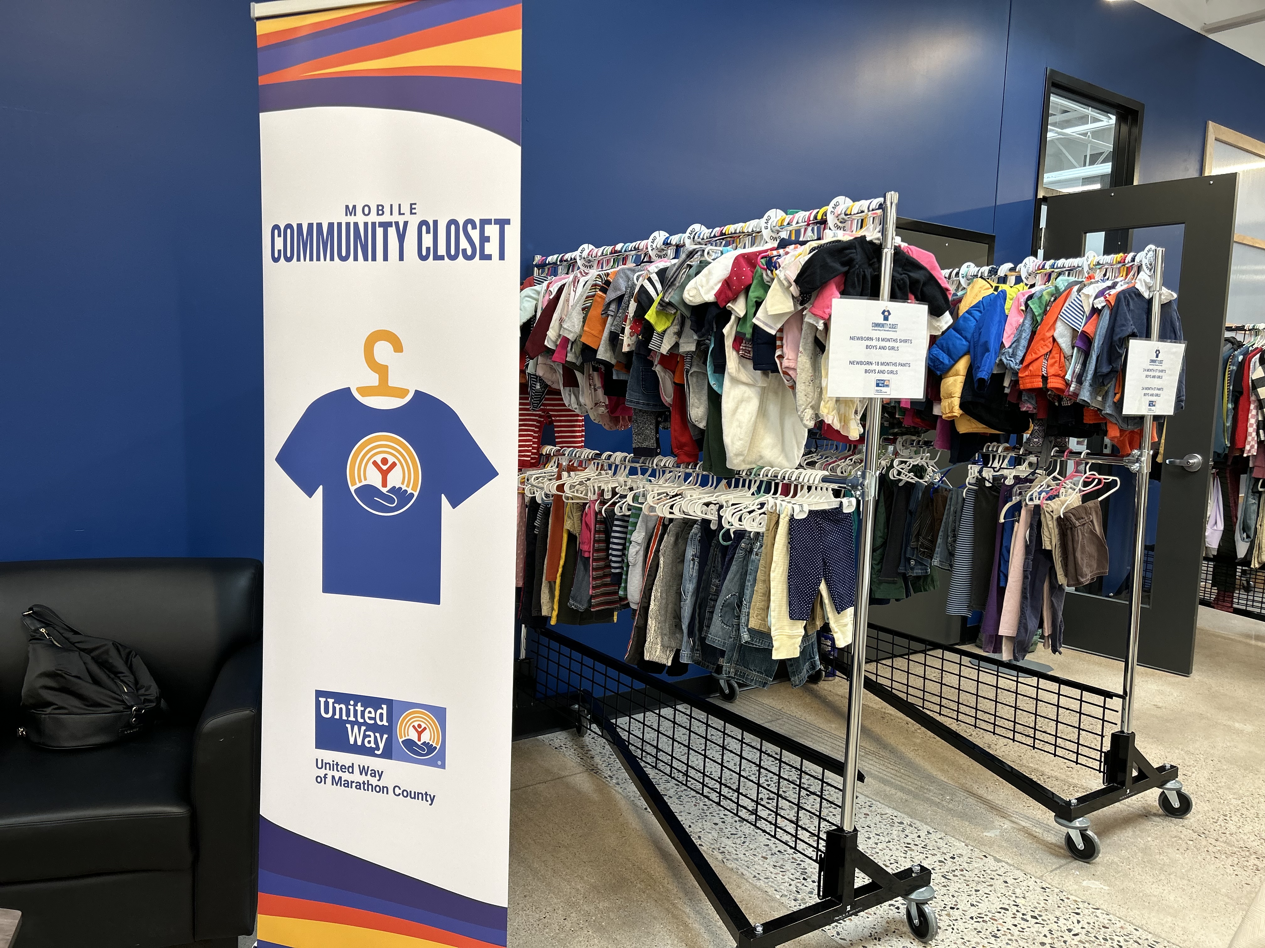 Mobile closet at Community Partners Campus. 