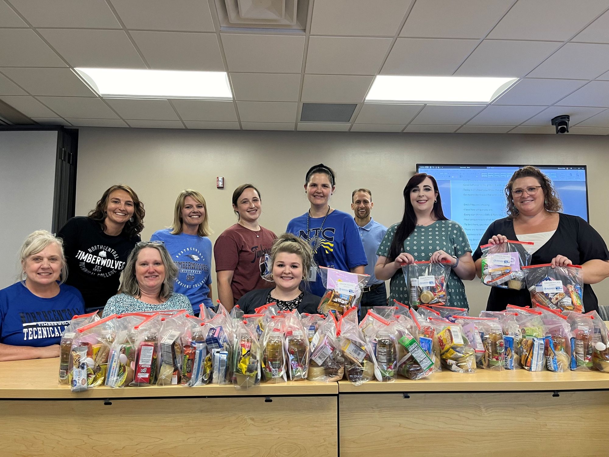 Group of People making care kits