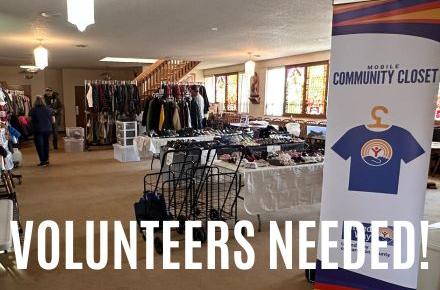 clothes set up in a room for shopping